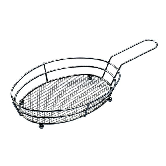 Baoblaze Fry Basket Multipurpose Food Strainer Food Basket for Restaurant BBQ Cooking Black
