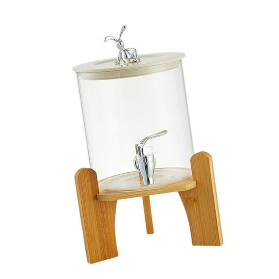 Baoblaze Glass Drink Dispenser 3.5L Cold Beverage Dispenser for Punch Water Daily Use Bunny