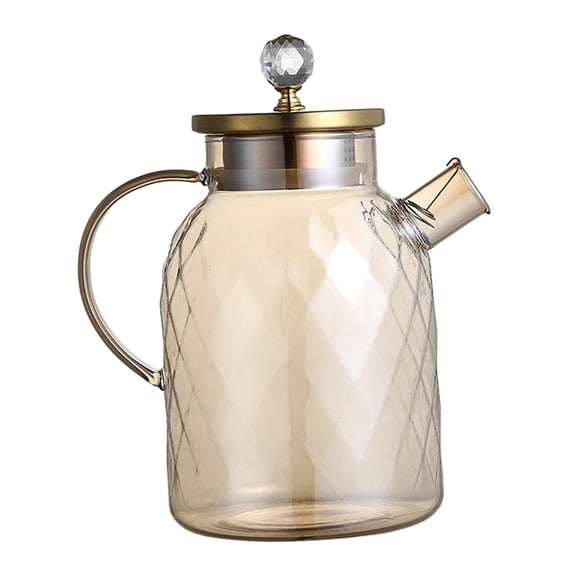 Baoblaze Glass Pitcher Water Carafe with Lid Fridge Pitcher for Family Daily Drinking 20.5cmx23cm