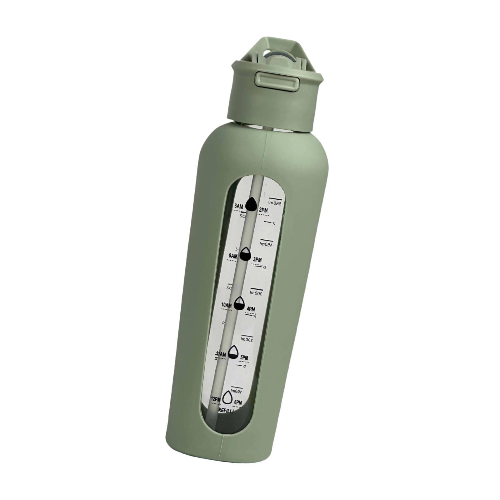 Baoblaze Glass Water Bottle Large Capacity Drinking Bottle for Workout Outdoor Hiking Green