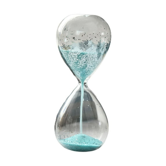 Baoblaze Glitter Sand Glass Timer Hourglass Handmade Craft for Birthday Gift Children Blue