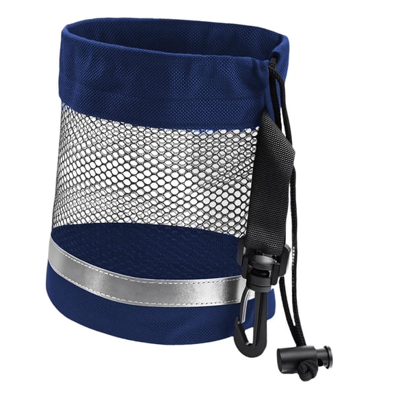 Baoblaze Golf Accessory Bag Reflective Nylon Mesh Shag Organizer Storage Pouch Drawstring Blue