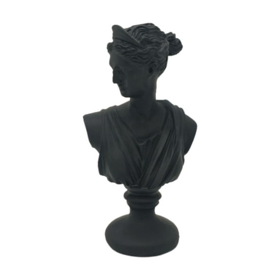 Baoblaze Greek Mythology Figurine Bust Fine Craftsmanship Artistic Desktop Decoration Black
