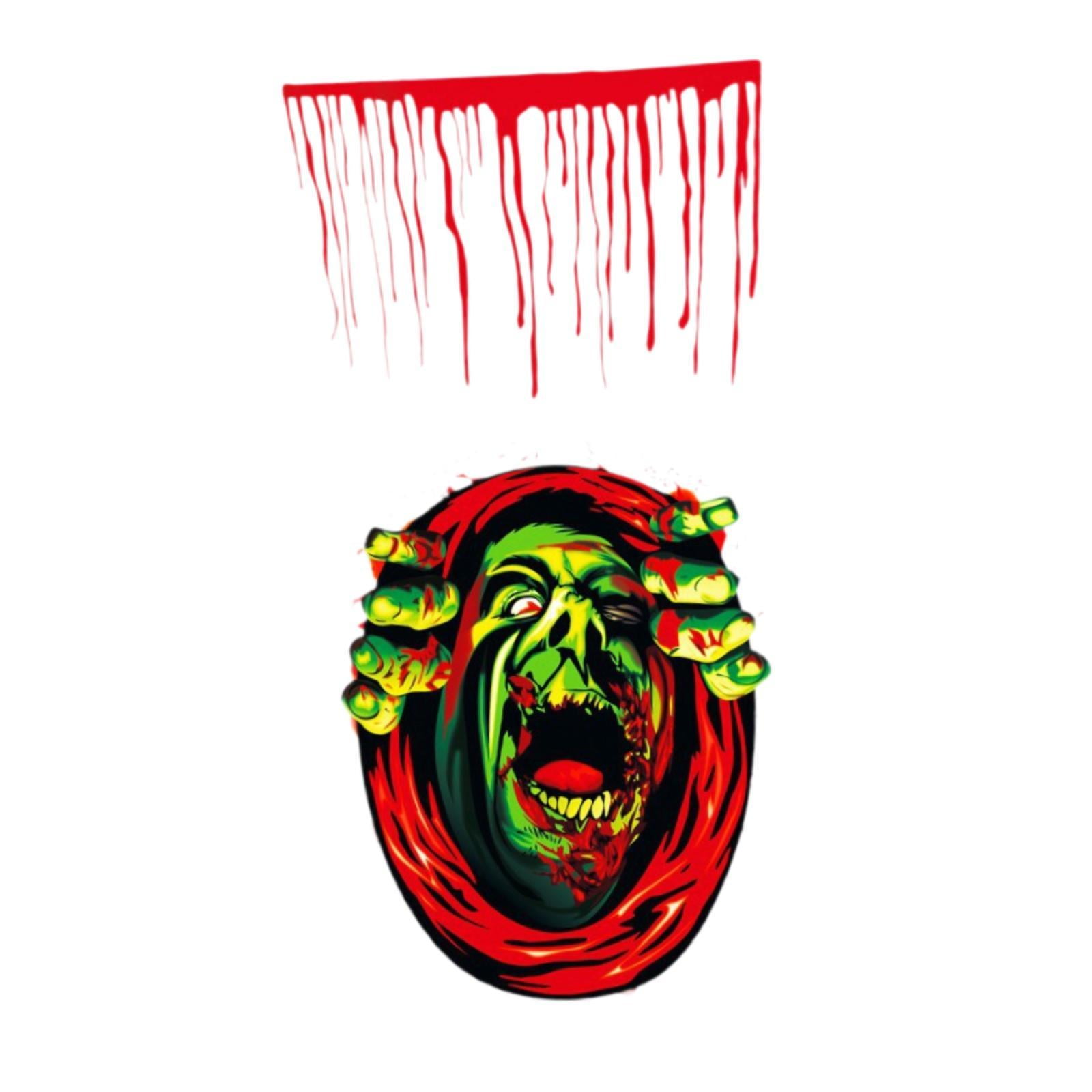 Baoblaze Halloween Toilet Seat Sticker Men Bloody Face Decorative PVC