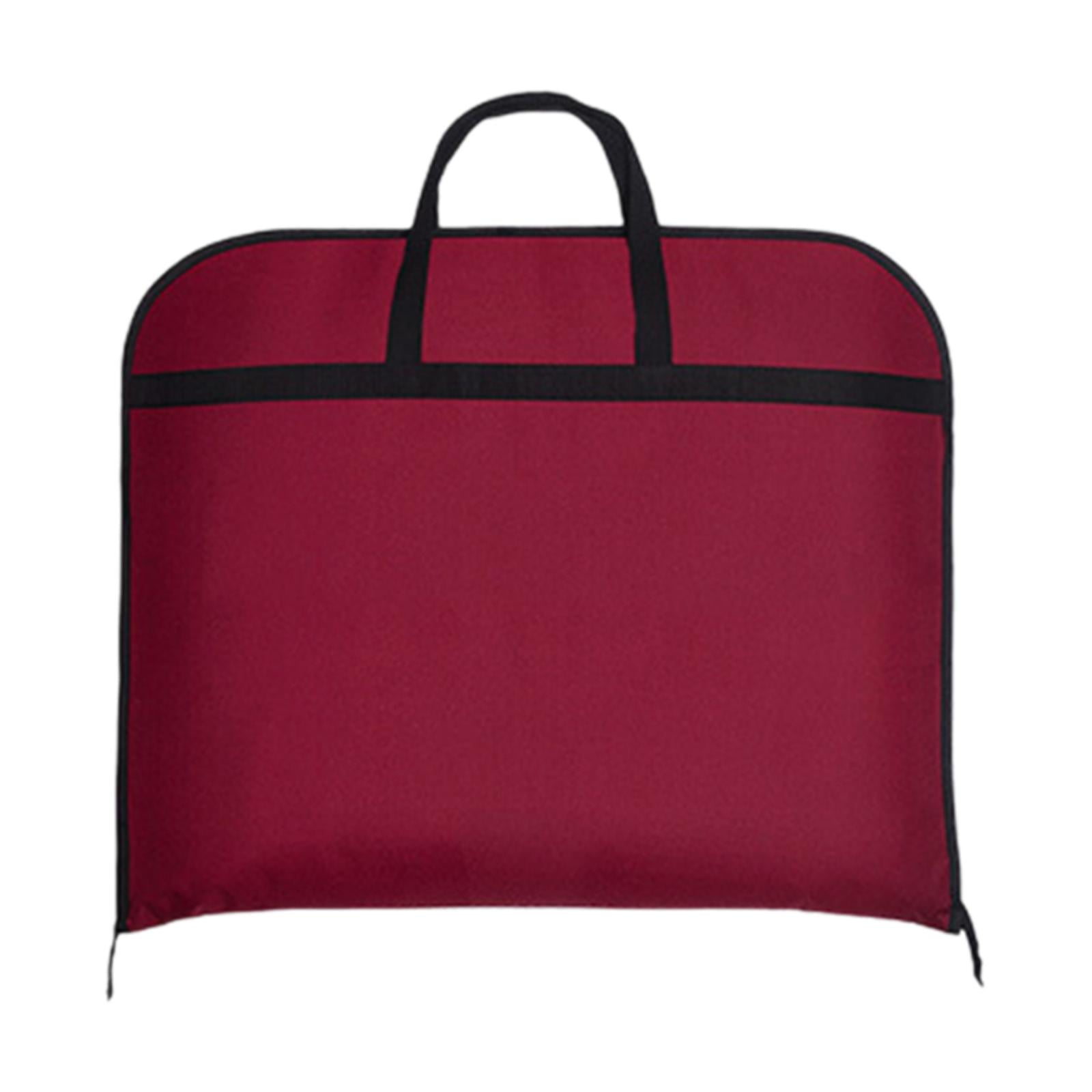 Baoblaze Hanging Garment Bag Dress Bag Men Women Suit Cover for Dresses Jackets suits Red