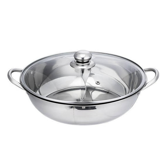 Baoblaze Hot Pot Cooking Pot Kitchenware Cookware Twin Hot Pot Cookware Japanese Cookware 28cm