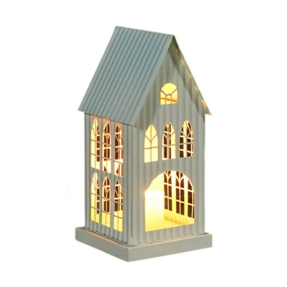 Baoblaze House Candle Holder Decorative Tea Light Lantern for Shelf Party Living Room White Small