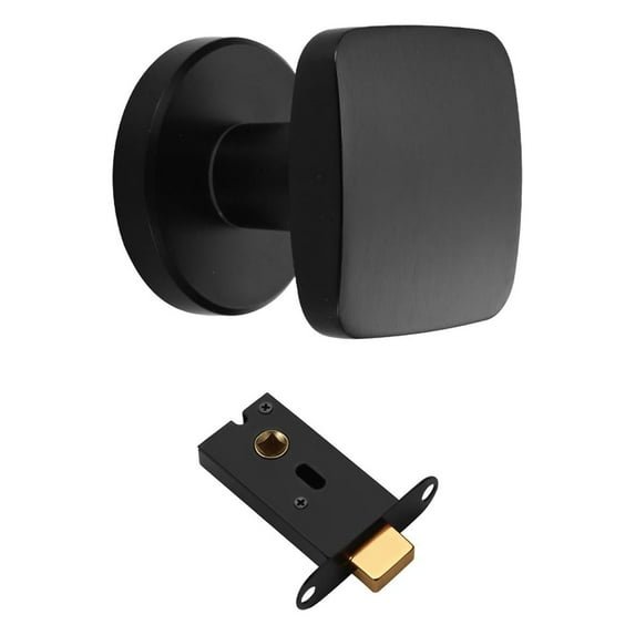 Baoblaze Invisible Door Lock Single Side Door Handle for Living Room Bathroom Bedroom Black