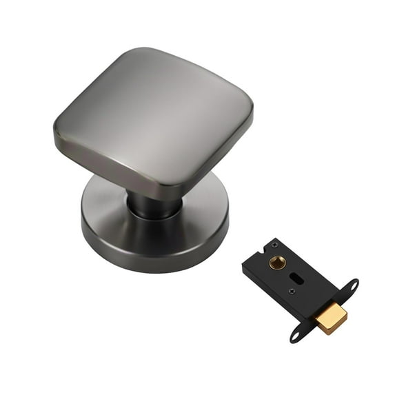 Baoblaze Invisible Door Lock Single Side Door Handle for Living Room Bathroom Bedroom Gray