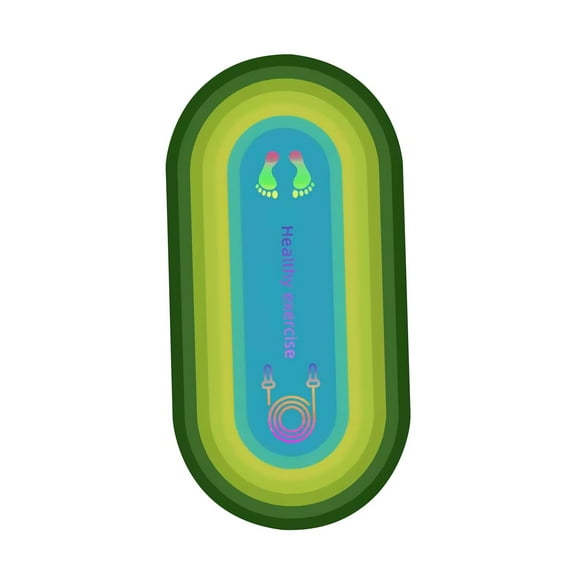 Baoblaze Jump Rope Mat Anti Slip Floor Protection Shockproof Extra Thick Exercise Mat for Green