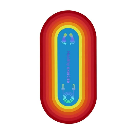 Baoblaze Jump Rope Mat Anti Slip Floor Protection Shockproof Extra Thick Exercise Mat for Red