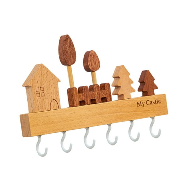 Baoblaze Key Holder Wall Mount Easy to Install Decorative for Entryway Doorway Garage