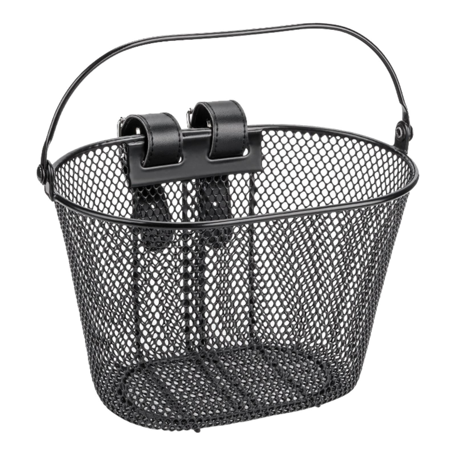 Baoblaze Kids Bike Basket Front Decor Carrier Cycling Basket for Girls Camping Street Black