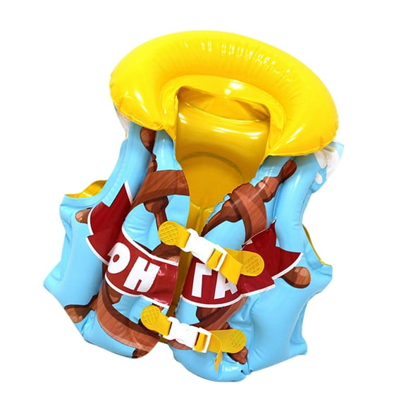 Baoblaze Kids Inflatable Swim Vest Boys Girls Buoyancy for Kayak Water Sports Boating blue yellow