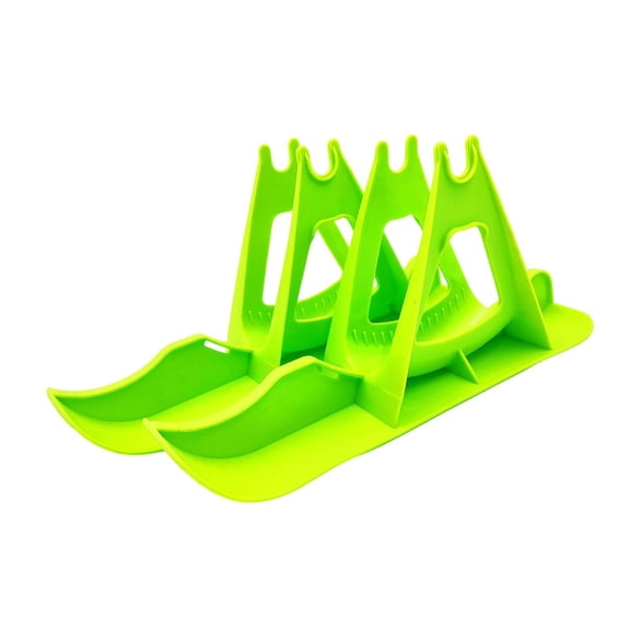 Baoblaze Kids Snow Ski Set Ski Sled Easy Installation Stable Parking Stand Snow Board Kit Green