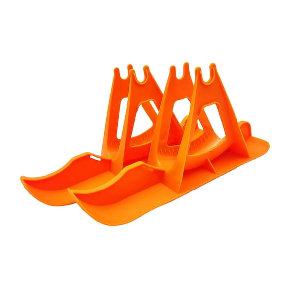 Baoblaze Kids Snow Ski Set Ski Sled Easy Installation Stable Parking Stand Snow Board Kit Orange