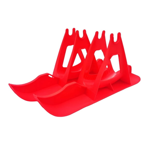 Baoblaze Kids Snow Ski Set Ski Sled Easy Installation Stable Parking Stand Snow Board Kit Red