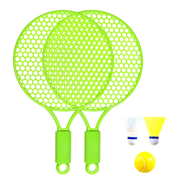 Baoblaze Kids Tennis Rackets with Ball and Shuttlecock Racket for Backyard Beach Toys green