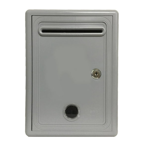 Baoblaze Mailbox Locking Ballot Box Wall Mounted with Window Complaint Box Gray