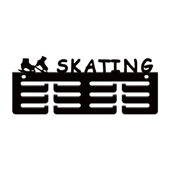 Baoblaze Medals Display Hanger Award Ribbon Organizer Wall Mounted Awards Medal Holder Medal Hanging Frame Rack for Office Living Room Skating