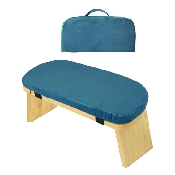 Baoblaze Meditation Bench Low Seat Chair Yoga Stool Sturdy Kneeling Stool for Praying Blue