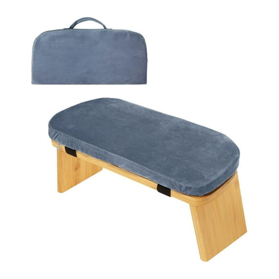 Baoblaze Meditation Bench Low Seat Chair Yoga Stool Sturdy Kneeling Stool for Praying Light Blue