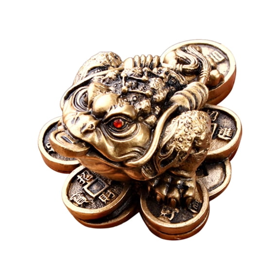 Baoblaze Mini Chinese Frog Statue, Resin Decoration, Traditional Toad for Spring Festival 5x3.8x2cm