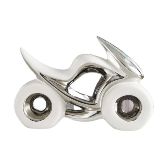 Baoblaze Motorcycle Ceramic Statue Motorcycle Sculpture Desk Motorcycle Ceramic Ornament for Bookshelf Office Kitchen TV Stand Home
