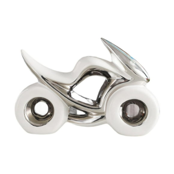 Baoblaze Motorcycle Ceramic Statue Motorcycle Sculpture Desk Motorcycle Ceramic Ornament for Bookshelf Office Kitchen TV Stand Home