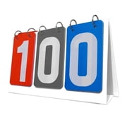 Baoblaze Multi Sports Scoreboard Table Digit Scorekeeper Manual Flip Score Board Counter red gray blue