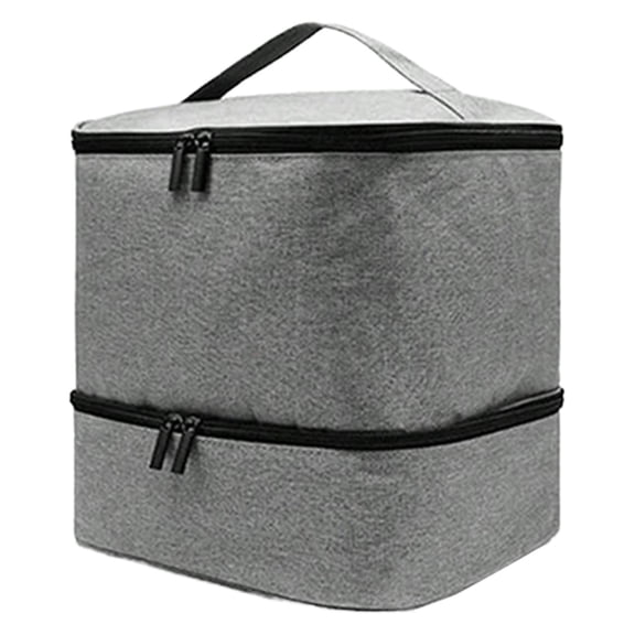 Baoblaze Nail Polish Organizer Case Art Craft Organizer Multipurpose Portable Storage Box Gray