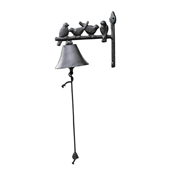 Baoblaze Outdoor Dinner Bell Birds Decoration Cast Iron for Indoor