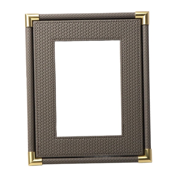 Baoblaze PU Leather Picture Frame Desk Gift Tabletop Picture Frame Photo Holder Stand for 18cmx3cmx22cm