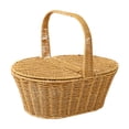 thumbnail image 1 of Baoblaze Picnic Basket Organizer Basket Decor Storage Bin Multipurpose Storage Basket L Oval, 1 of 8