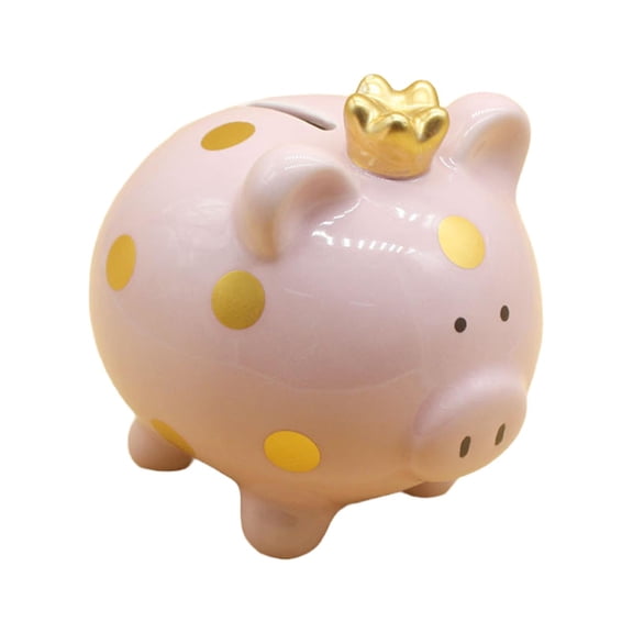 Baoblaze Pig Piggy Bank Gift Money Saving Box Pig Figurine for Living Room Home