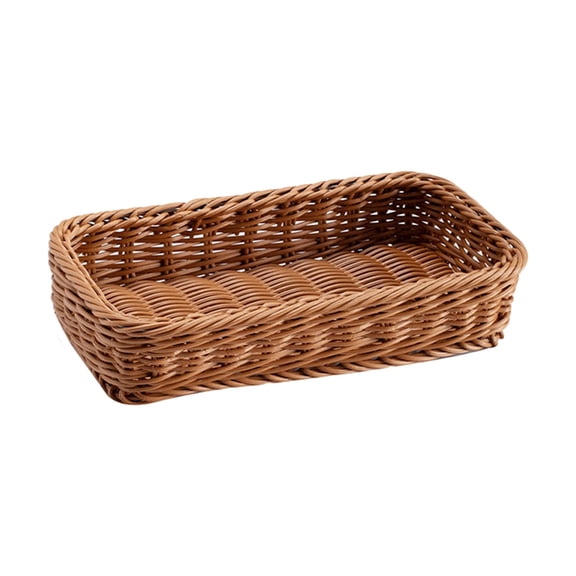 Baoblaze Rattan Storage Basket Handmade Woven Nesting Bread Basket for Bathroom Shelf