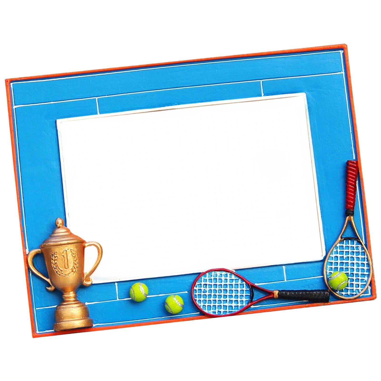 Baoblaze Rectangle Resin Photo Frame 3D Tennis Design Custom Framed ...