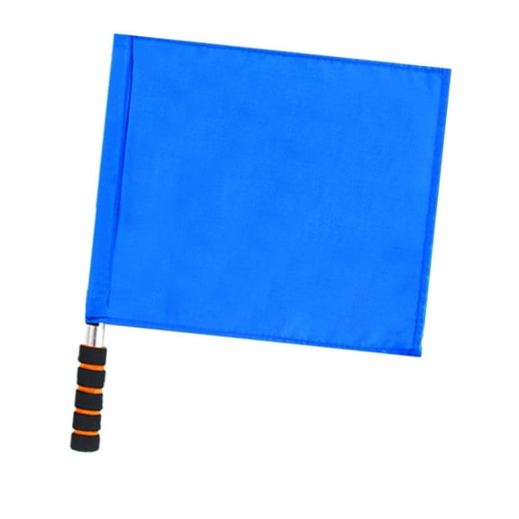 Baoblaze Referee Flag Blue Flag Hand Flag for Soccer Campus Games Basketball Training