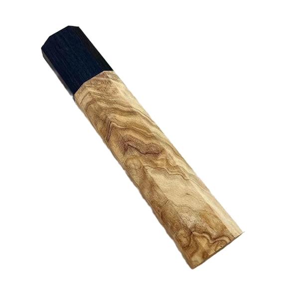 Baoblaze Replacement Handle Japanese Octagonal Wood Kitchen Knife Handle DIY Knife Making Accessories Comfortable Non Slip Grip Easy Assembly Suitable for Repa Type B