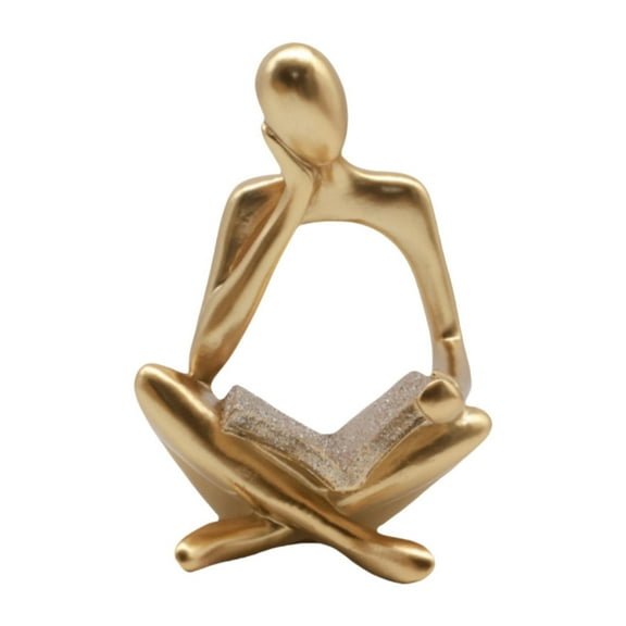 Baoblaze Resin Sculpture Artwork Crafts Thinker Statue for Bookshelf Desk Living Room Left