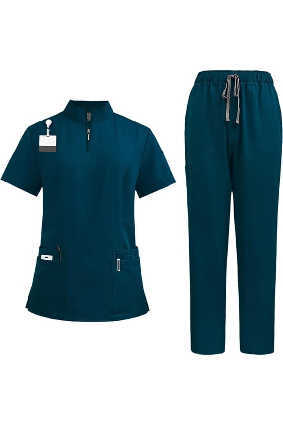 Baoblaze Scrub Set Soft Top and Joggers Pant for Pet Groomer Beauty Salon SPA Cosmetology