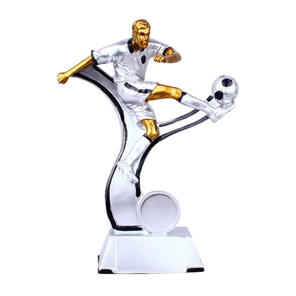 Baoblaze Soccer Player Sculpture Creative Home Decor for Entrance Living Room Cabinet 12.5cmx5cmx17.5cm