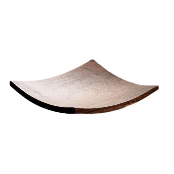 Baoblaze Solid Wood Serving Platter Chinese Wooden Serving Tray for Cupcake Square