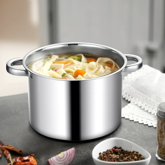Baoblaze Stainless Steel Non Stick Stockpot, Silver