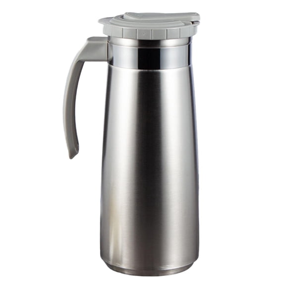 Baoblaze Stainless Steel Water Jug 1.3L Large Capacity Reusable Iced Tea Pitcher Lemonade Gray