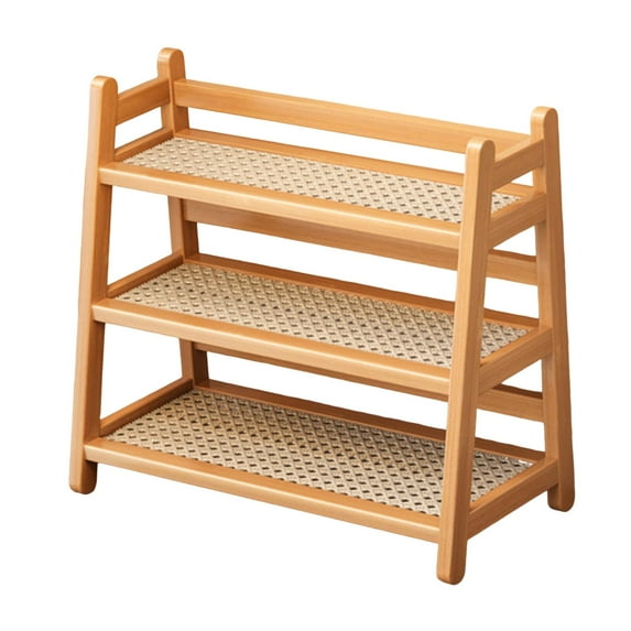 Baoblaze Syrup Bottle Display Rack Coffee Station Organizer for Desktop Wood Color