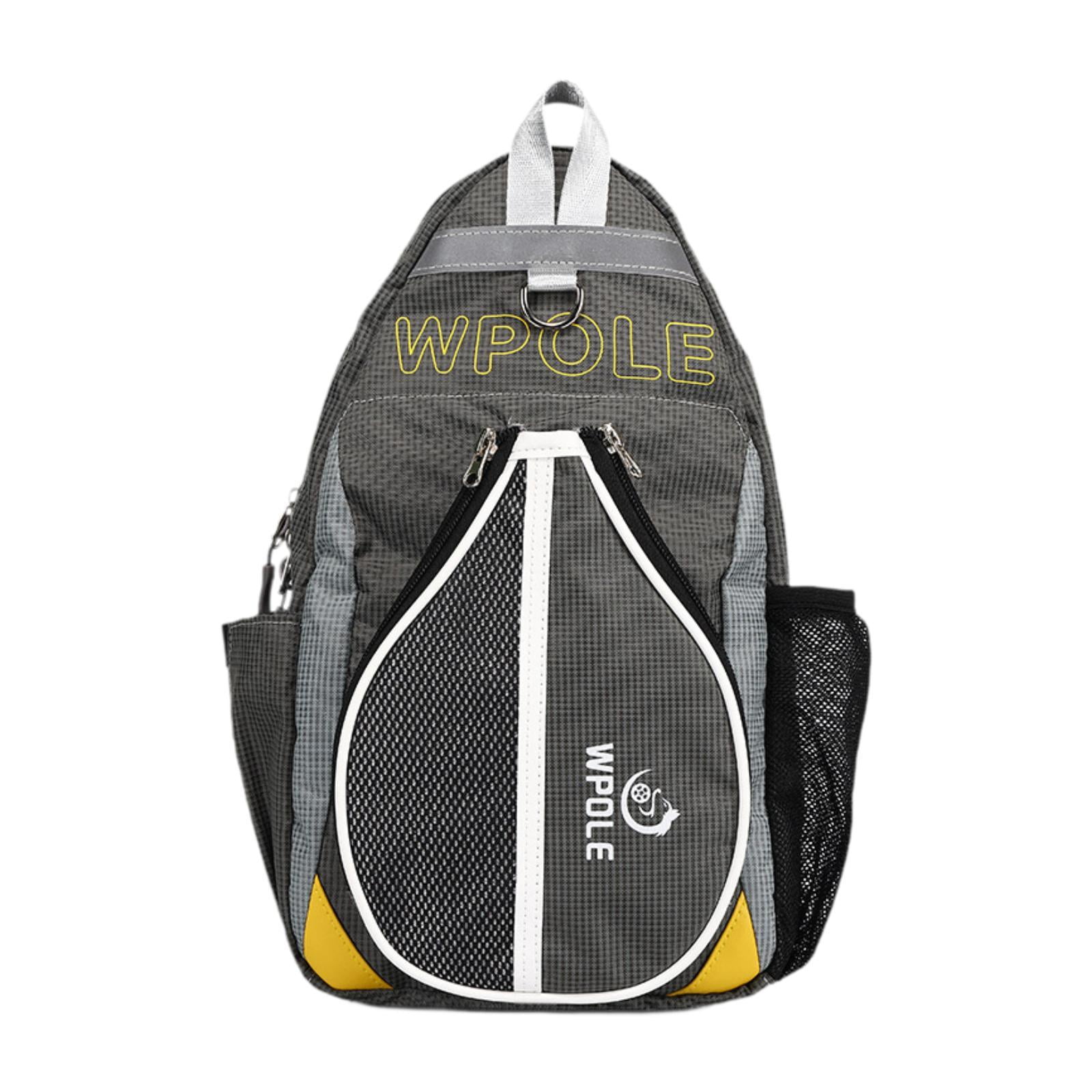 Baoblaze Table Tennis Bag Carrier Leisure Chest Bag for Tennis Racket Beginner Travel Grey
