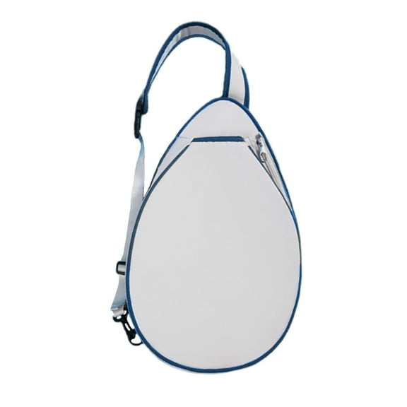 Baoblaze Tennis Bag Portable Lightweight Women Men Paddle Holder Carrier Racket Cover White Blue Edges