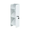 Baoblaze Toilet Paper Holder Lockable Wall Mount Tissue Paper Dispenser