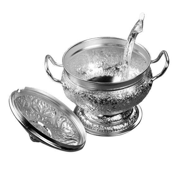 Baoblaze Tom Serving Pot Dual Handle Thai Soup Server for Family Household (22cm)